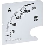 Шкала сменная для амперметра Э47 1000/5А-1.5 96х96мм IEK IPA20D-SC-1000