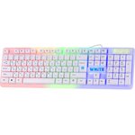 45172, Defender Wired Gaming keyboard White GK-172 RU, rainbow. backlight,104 buttons