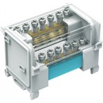 BD10072, Distribution block for DIN rail 2 poles 100A 5x6mm 2x7.5mm