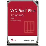 Жесткий диск WD Red Plus WD60EFPX, 6ТБ, HDD, SATA III, 3.5"