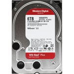 Жесткий диск WD Red Plus WD60EFPX, 6ТБ, HDD, SATA III, 3.5"