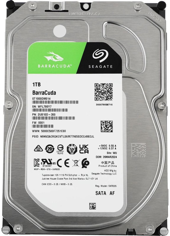 Жесткий диск Seagate Barracuda ST1000DM014, 1ТБ, HDD, SATA III