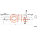 92.10.5361, Трос стояночного тормоза FORD: FOCUS REAR бараб 03- 2x1483/1320 mm