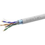 Кабель витая пара F/UTP кат.5E 4х2х24AWG solid Cu PVC Standard сер ...