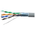 Кабель витая пара F/UTP кат.5E 4х2х24AWG solid Cu PVC Standard сер ...